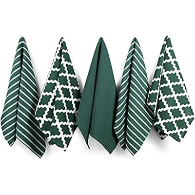 Image de Penguin Home® Coton Torchon 5 Pièce Set, Vert