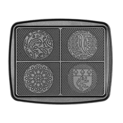 Image de LAGRANGE Jeu de Plaques Bricelets, compatible avec tous les gaufriers &quot;Super2&quot;, en aluminium moulé, Revêtement antiadhésif double couche, 030242