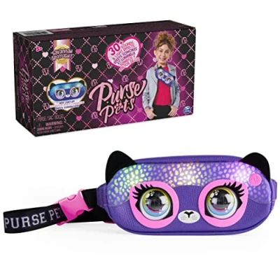 Image de Purse Pets, Sac Banane Savannah Spotlight, Animal et à bandoulière interactif avec Plus de 30 Effets sonores Lumineux, Jouets pour Filles partir 5 Ans