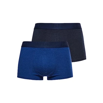 Image de Superdry Trunk Multi Double Pack, Bleu Vif/Bleu Marine Marl, S Homme