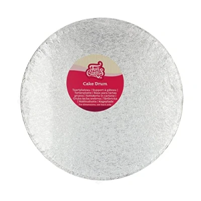 Image de Support à gâteau Rond Drum SILVER (choisir la taille) Ø27,5CM