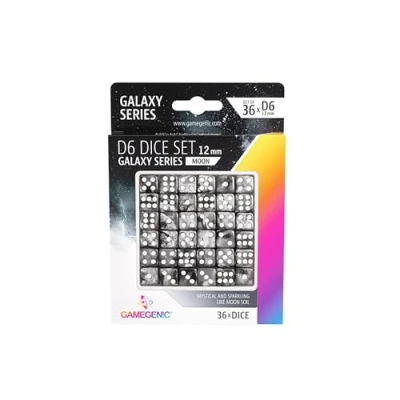 Image de Gamegenic Galaxy Series Lune Set of 36 Dice from 6 12 mm Board Games Card Accessories and Supplies for