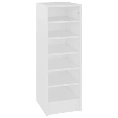 Image de vidaXL Armoire à Chaussures, Étagère Chaussures avec Rangement, Meuble Entrée Salon, Scandinave, Blanc Bois d&#039;Ingénierie