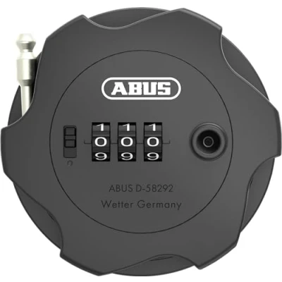 Image de ABUS Antivol à câble Combiflex Adventure pour sécuriser les skis, poussettes, scooters électriques et trottinettes 75 cm de en acier avec code chiffré Noir