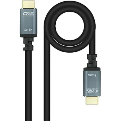 Image de NANOCABLE 10.15.8005 Câble HDMI V2.1 IRIS 8K, Type A/Mâle A/Mâle, Noir, 5 m