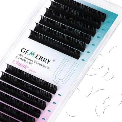 Image de 10mm Extension Cils Professionnel Individuel 0.15mm C curl Faux One by Soie à Naturels Eyelash de GEMERRY (0.15 10mm)