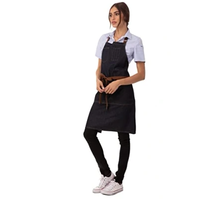 Image de Chef Works AB035 Tablier Memphis, bleu indigo