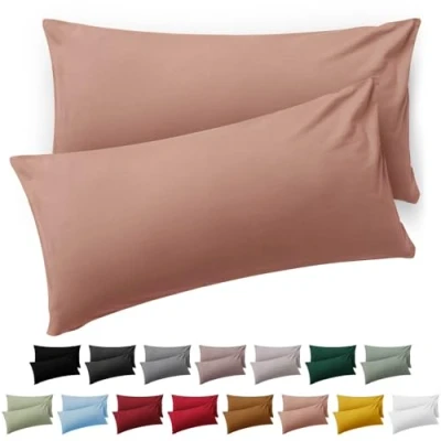 Image de Blumtal Taie Oreiller 50 x 70 Lot de 2 Housse Coussin Microfibre Taies d&#039;oreillers avec Fermeture enveloppe, certifiée Oeko Tex, Extra Douce et Lavable Rose