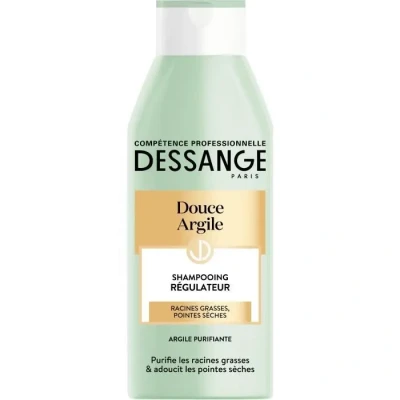 Image de DESSANGE Shampoing Régulateur Douce Argile Formule Enrichie En Purifiante Purifie Les Racines &amp; Adoucit Pointes Pour Grasses, Sèches 250 ml