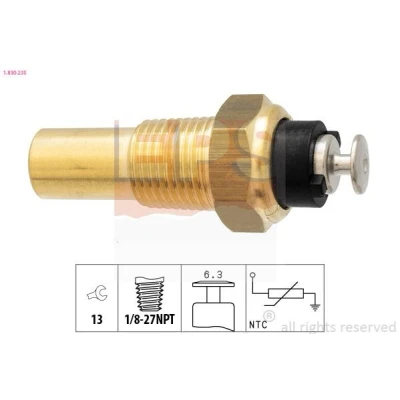 Image de EPS 1.830.235 Sonde De Température Liquide Refroidissement Made in Italy OE Equivalent blanc OPEL: Vectra B Berline, Frontera SUV