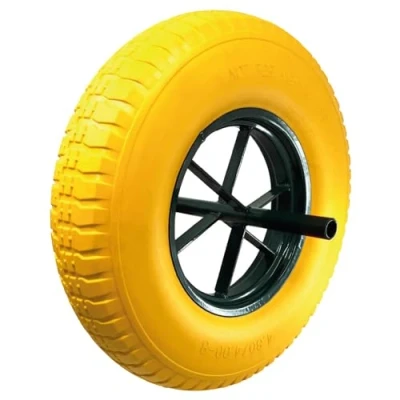 Image de Roue increvable pour brouette 4.8 4.00 8 LINXOR Jaune Ø 40 cm Axe 20 mm