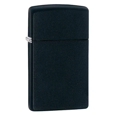 Image de Zippo Lighter Slim Black Matte 1618 Taille Unique