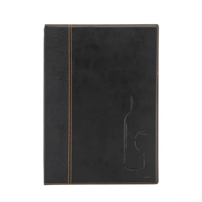 Image de Securit MC TRWC BL Porte menu en similicuir avec 2 inserts double face Noir Format A4