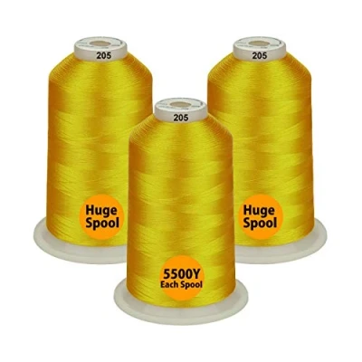 Image de Simthread 26 sélections Différents lots de fils en polyester pour machine à broder tout usage Jaune