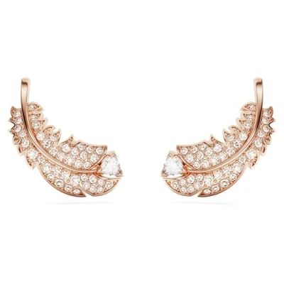 Image de Swarovski NICE Boucles d&#039;oreilles White/rose goldcoloured, Femme, Taille: One Size, gold coloured