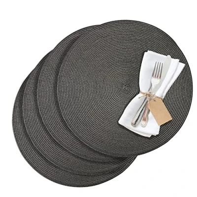 Image de Westmark, Set de Table/Sous Plats, CIRCLE, Anthracite, lot 4, Lavable, Synthétique, Ø 38 cm, Saleen Edition, 01211086154