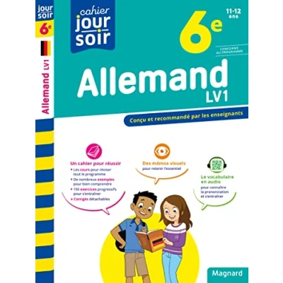 Image de Allemand 6e LV1 Cahier Jour Soir: Conçu et recommandé par les enseignants