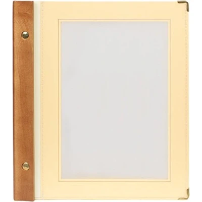 Image de Securit Wood A5 Protège menus, 2 Double Inserts Inclus (présente 4 Pages A5)