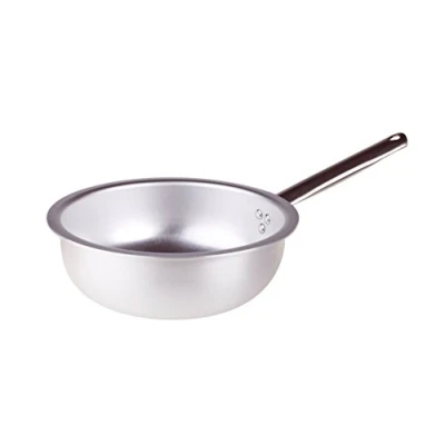 Image de Pentole Agnelli ALMA111BM24 Poêle à Frire Sauter Les Pâtes et Le Riz avec Poignée Tubulaire en Acier Inoxydable, Aluminium, 24 cm