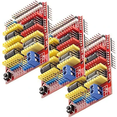 Image de AZDelivery 3 x CNC Shield V3 Development Board pour A4988 Pilotes Moteur Pas Stepper imprimante 3D Compatible avec Arduino et Raspberry Pi y Compris Un eBook