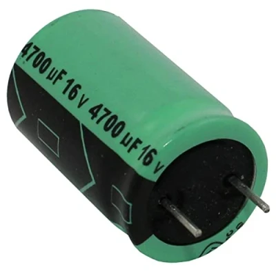 Image de Condensateur Elko 5x radial 4700µF 16V électrolytique jusqu&#039;à 105C 4700uF Electrolytic Capacitor from Lelon
