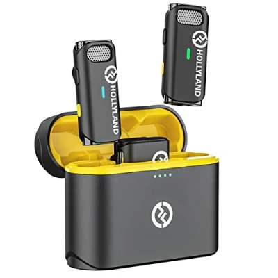 Image de Hollyland Lark M1 Microphone sans fil à broche externe pour smartphone Suppression du bruit caméra vidéo Transmission 200 M
