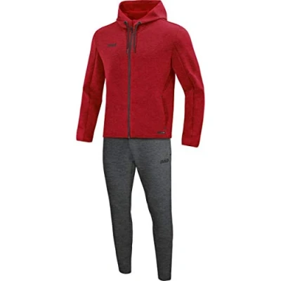 Image de JAKO Ensemble De Jogging Premium Basics à Capuche, Femme, Marbré Rouge, 40