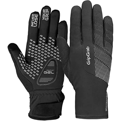 Image de GripGrab Ride Waterpoof Gants de Vélo Hiver Imperméables Cyclisme Coupe Vent Antidérapants Rembourrés et Chauds, Noir, XXL