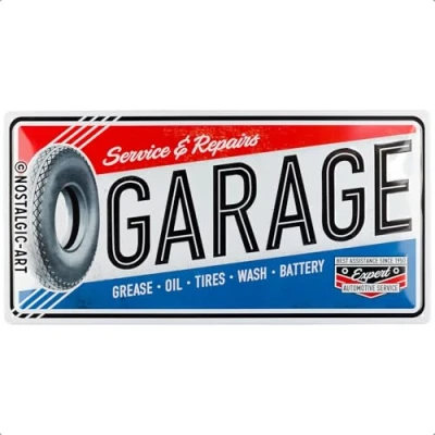 Image de Nostalgic Art 27004 Plaque rétro en tôle Motif Garage 25 x 50 cm
