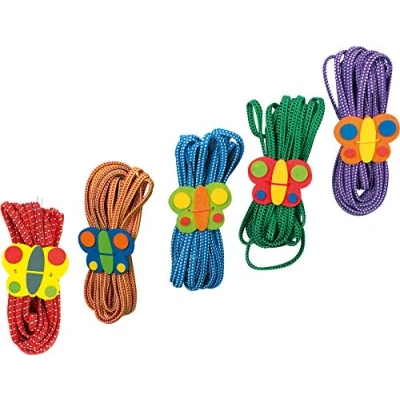 Image de small foot 1814 Elastiques &quot;papillon&quot;s en caoutchouc, favorise la coordination, dextérité et forme physique, ensemble de 5, à partir 5 ans