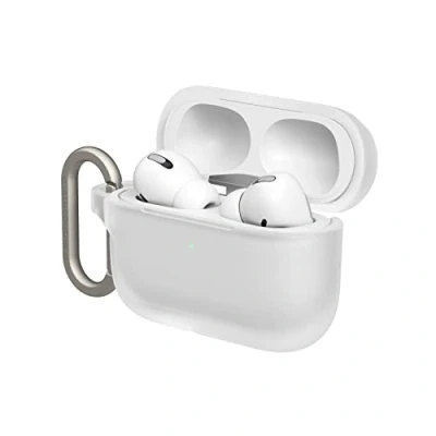 Image de RHINOSHIELD Coque avec Mousqueton Compatible Apple [AirPods Pro] Protection de qualité Militaire Contre Les Chocs, résistante aux Rayures, Chargement sans Fil [Transparente, Standard Set]