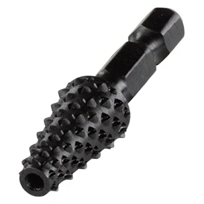 Image de wolfcraft 4378000 Râpe WS à Bois conique queue 6 pans ø 12 x 22 mm Noir