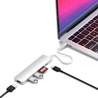 Image de Adaptateur Satechi Mac Type usb c vers HDMI Hub V2 Argent ST SCMA2S