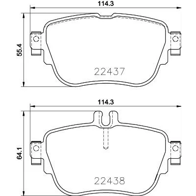 Image de HELLA 8DB 355 025 781 Jeu de plaquettes frein préparé pour indicateur d&#039;usure avec vis d&#039;étrier accessoires