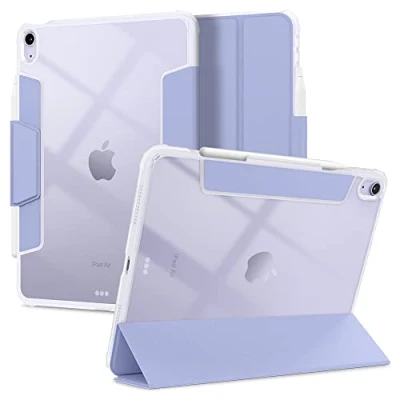 Image de Spigen Ultra Hybrid Pro Coque Compatible avec iPad Air 11 Pouces 6ème Génération M2 (2024) / 10.9 5ème/4ème (2022/2020) [Rangement de Stylo] Lavande