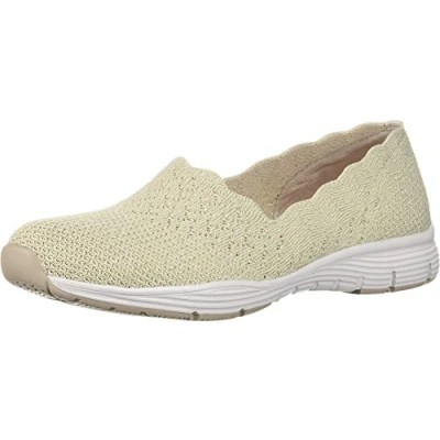 Image de Skechers Femme Seager Stat Baskets Enfiler, Beige, 38 EU