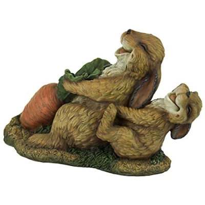 Image de Design Toscano Statue du lapin Carrot Crew, multicolore