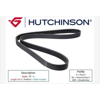 Image de Courroie trapézoïdale à nervures HUTCHINSON 1975 K 7