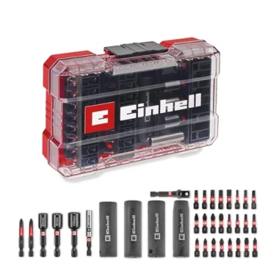 Image de Original Einhell M CASE 35 pcs. jeu d&#039;embouts et de douilles impact (embouts 25 mm, embouts 50 hexagonales, longues, adaptateur douilles, porte 60 mm)