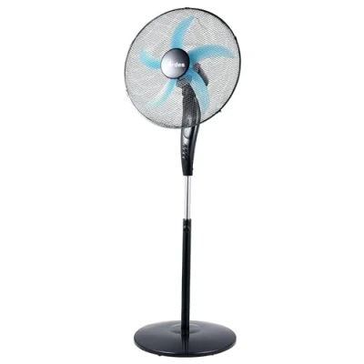 Image de Ardes AR5EA50PB ventilateur sur pied silencieux 5 PALES EASY à large base oscillante, Inclinaison réglable et commande manuelle tige 3 vitesses