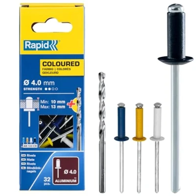 Image de RAPID Rivets automobile 4 couleurs 4x16mm en alu