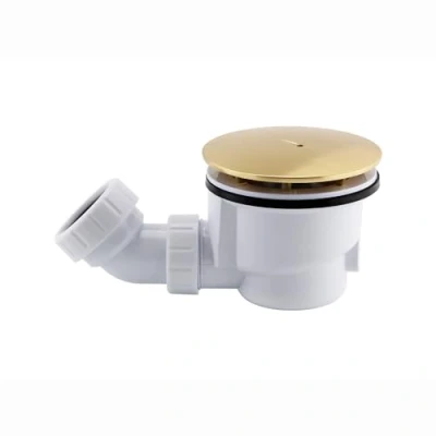 Image de ENKI, W77 bonde de douche � d�bit rapide, receveur profil bas, 90 mm, facile nettoyer, laiton bross�