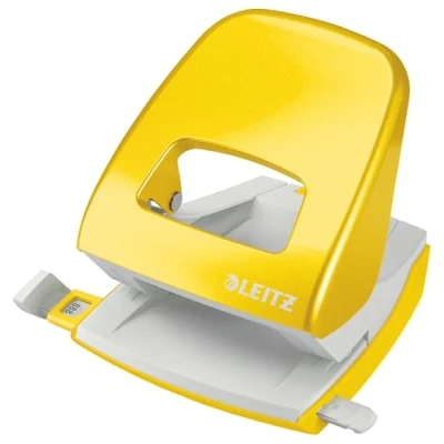 Image de Leitz Perforateur, 30 Feuilles, Réglette de Guidage avec Marquages des Formats, Métal, NeXXt, 50082016 Jaune