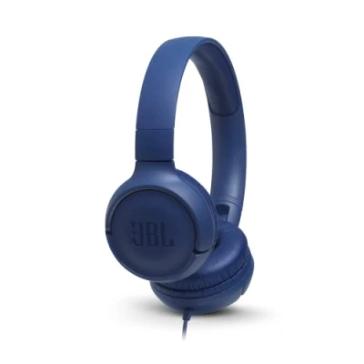 Image de JBL Tune500BT Casque supra auriculaire Léger et pliable Écouteurs Bluetooth sans fil Avec commande mains libres Autonomie jusqu&#039;à 16 hrs Bleu