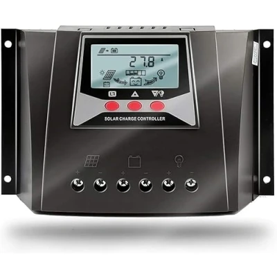 Image de SolaMr 80A Régulateur de Charge Solaire 12V/24V/36V/48V avec Identification Automatique Intelligent Écran LCD pour Batterie Panneau WP8048D