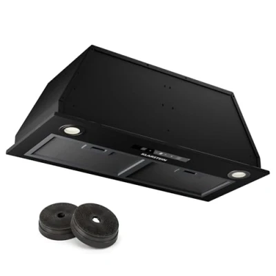 Image de Klarstein Hotte Aspirante Encastrable 52 cm, Silencieuse, de Cuisine avec Lampes LED, Débit d&#039;Air Puissant 439 m3/h, Minuterie, Commandes Tactiles, Évacuation