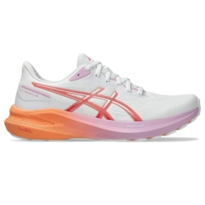 Image de Asics GT1000 13 Chaussures de running sur route, Femme, Taille: 43.5, White/coral reef Tissu / matière synthétique