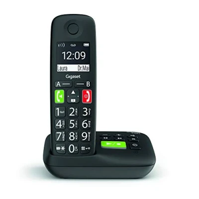 Image de Gigaset E290A int. téléphone Grosses Touches sans Fil avec (répondeur Version Allemande!) Noir