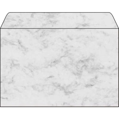 Image de SIGEL DU202 Enveloppes motif marbre gris clair, format C5 (16,2 x 22,9 cm), 25 pièces