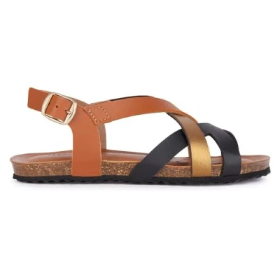 Image de Geox J Sandal Chilene Gir, Biscuit Bronze, 24 EU